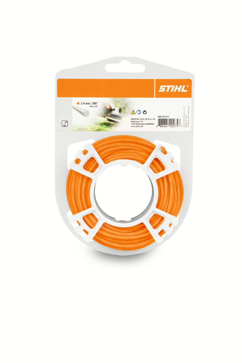 Żyłka okrągła 2,4mm x 14 m pomarańczowa