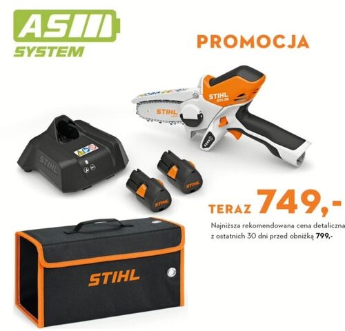 STIHL GTA 26 Przecinarka Akumulatorowa d o drewna, zestaw akumulator 2 x AS2, ładowarka AL1