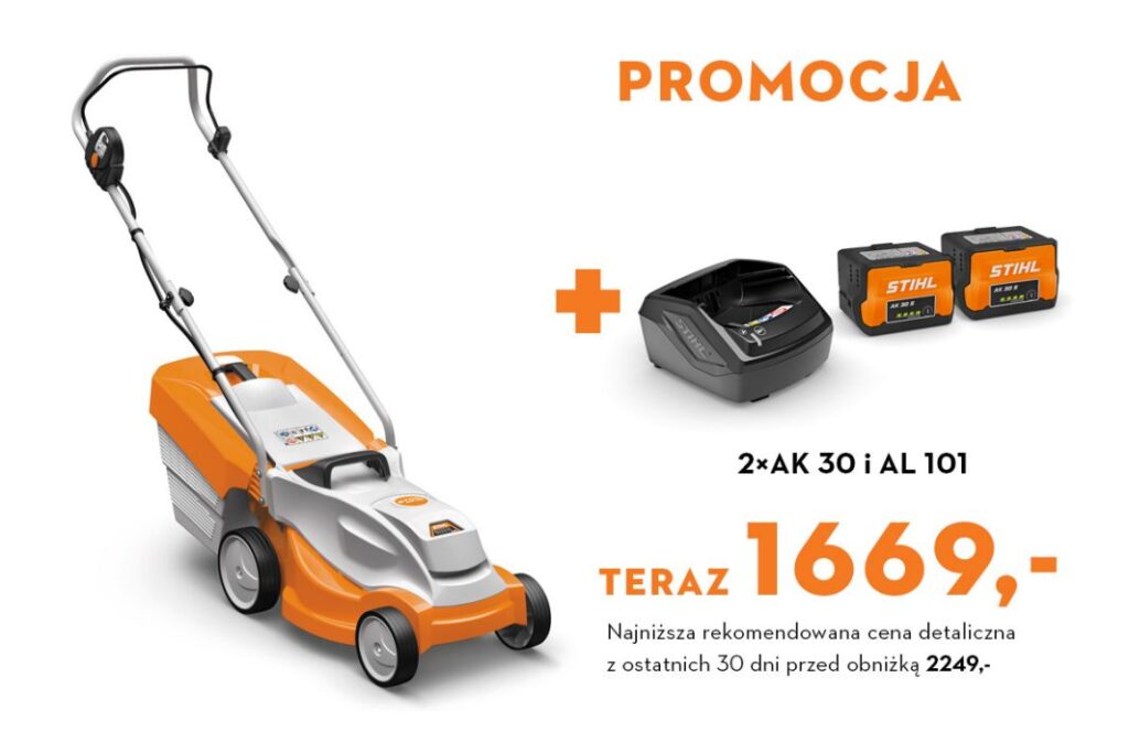 STIHL RMA 235.1 Kosiarka akumulatorowa,  zestaw akumulator 2x AK 30 S, ładowarka AL 101