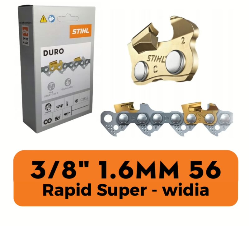 Łańcuch STIHL1,6 3/8 RD widia, 56 ogniw,  28 z, na prowadnicę 37 cm