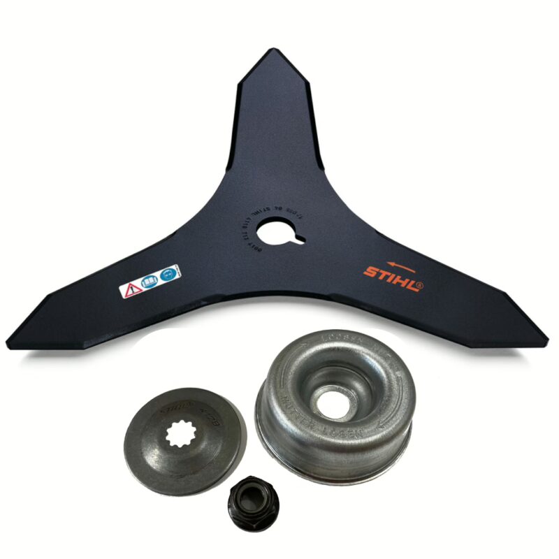 Zestaw Nóż Trójząb 300-2 do kosy + podkładki do mocowania noża